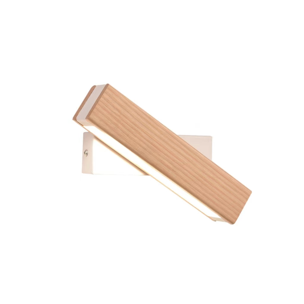 Rotatable LED Nordic Solid Wood Wall Light