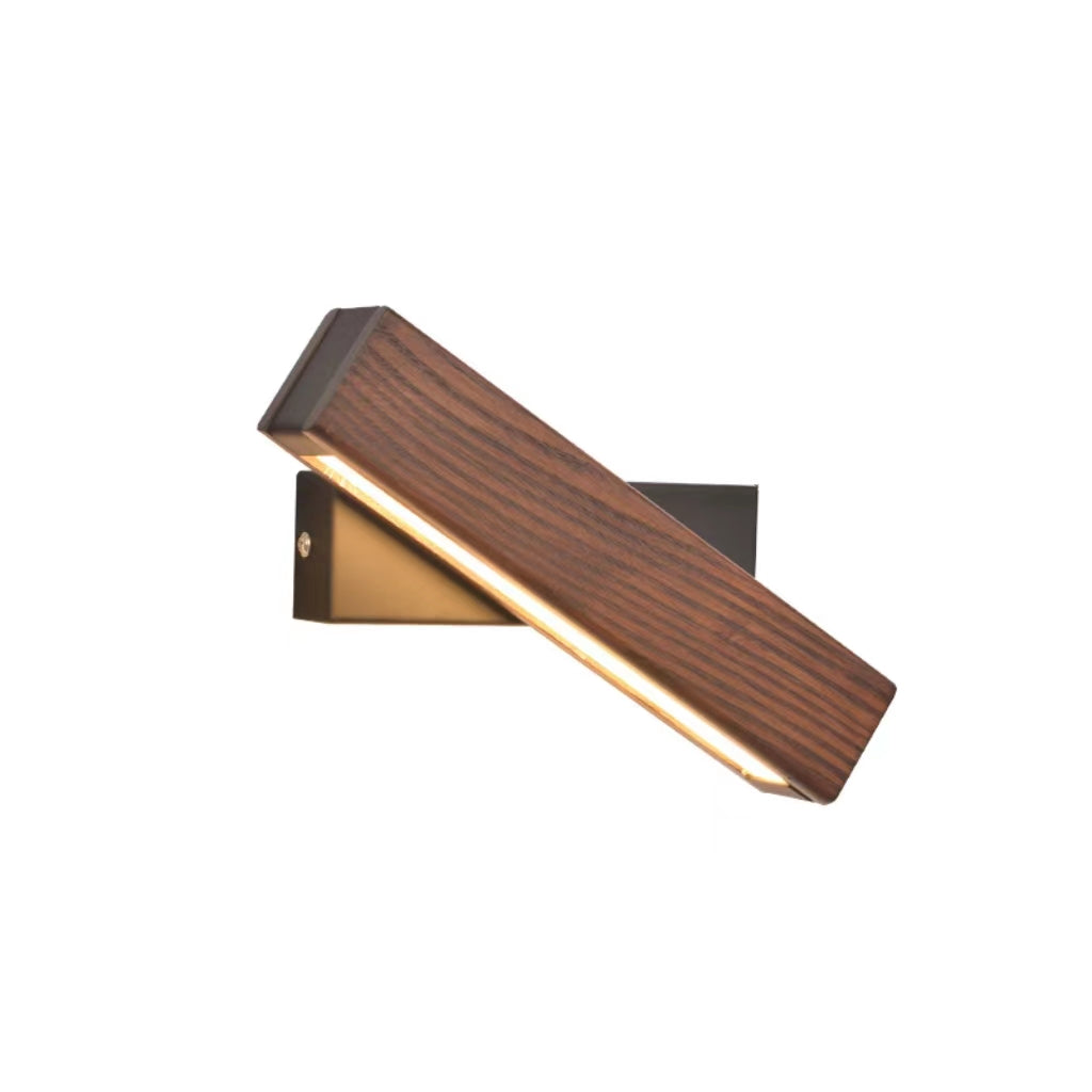 Rotatable LED Nordic Solid Wood Wall Light