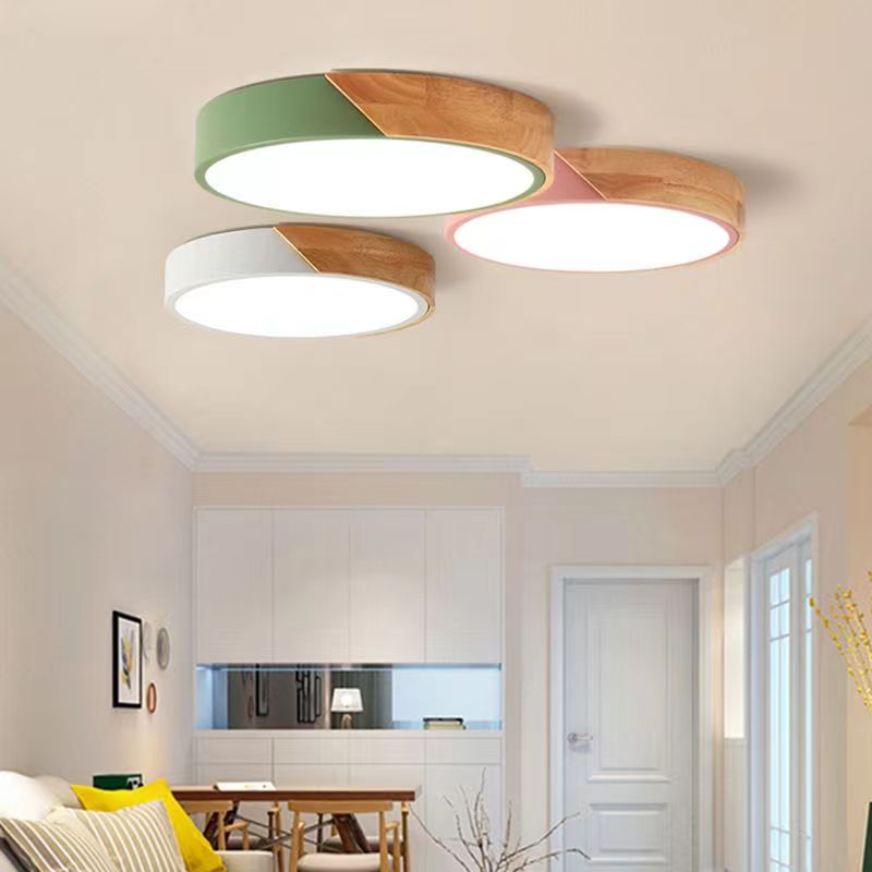 Scandinavian Macaron Round LED Ceiling Light