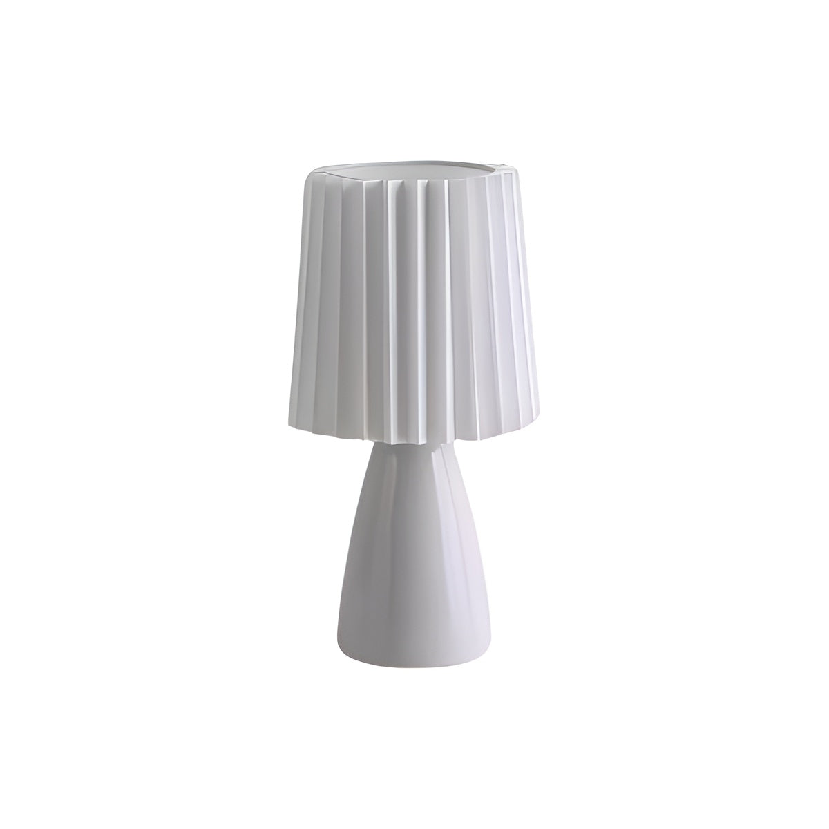 Scandinavian Style Pleated Small Glass Table Lamp