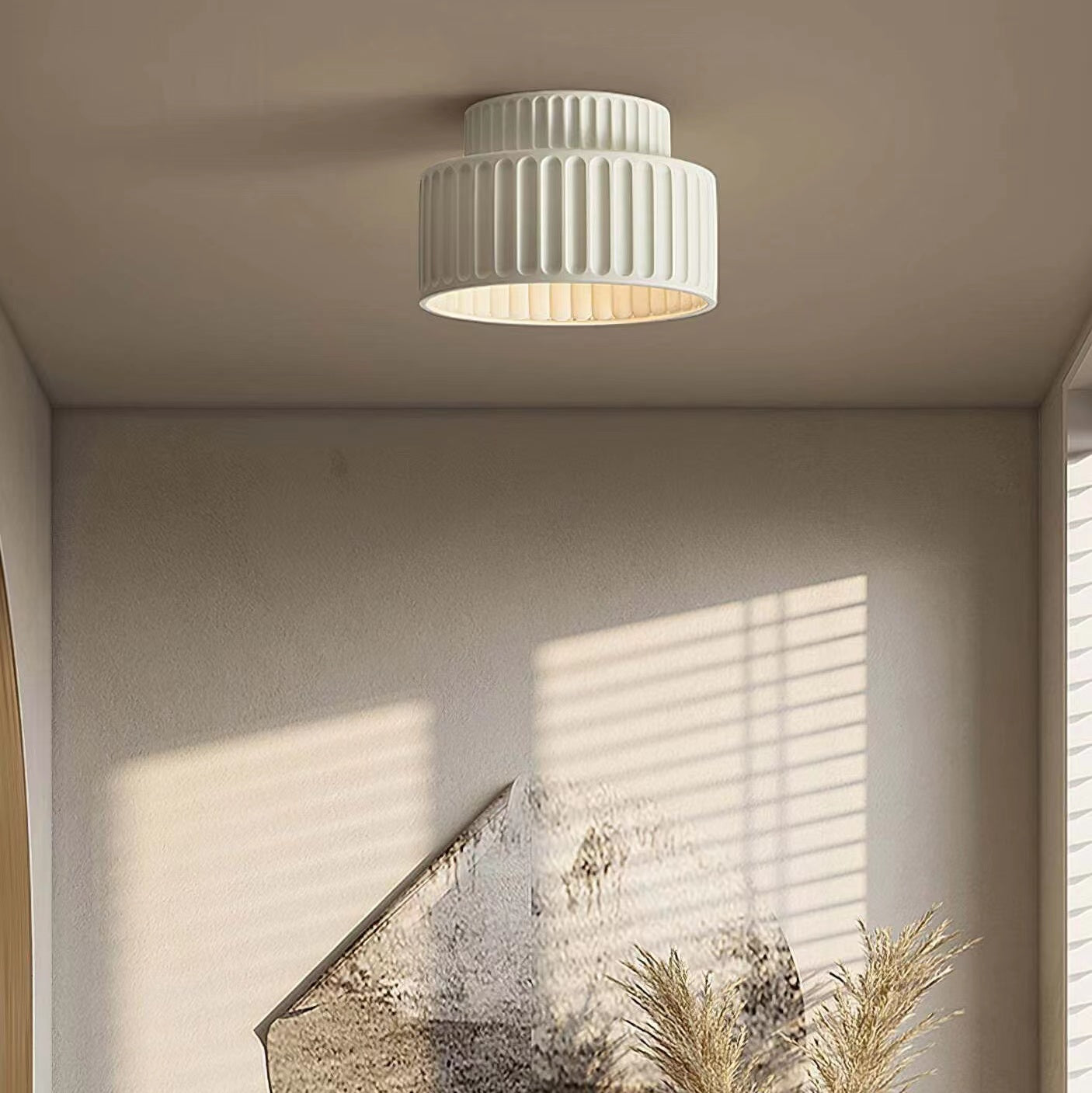 Japanese Style Resin Cylinder Ceiling Light