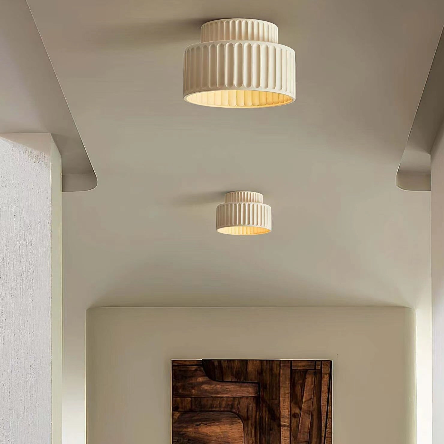 Japanese Style Resin Cylinder Ceiling Light