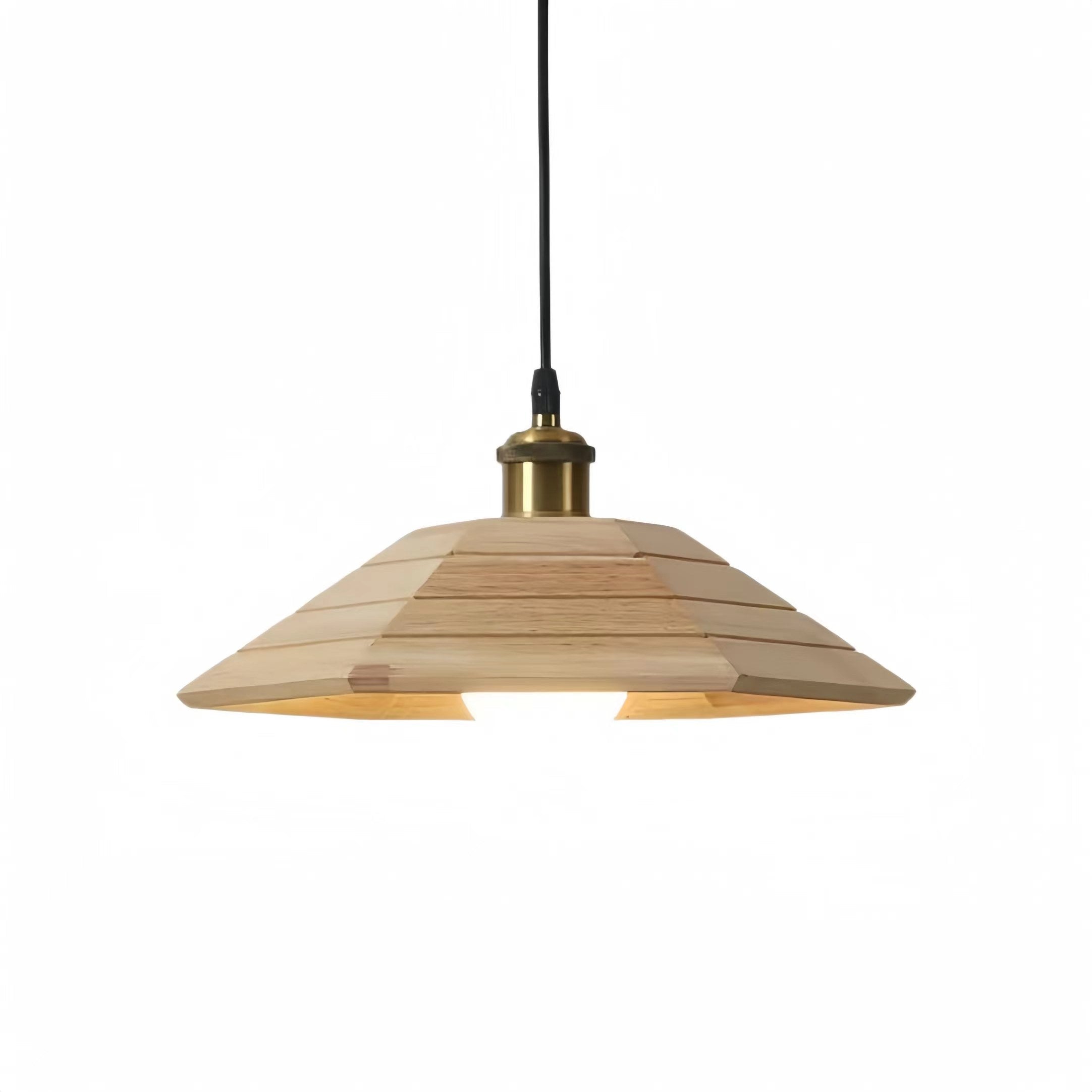Simple Japanese Style Rustic Wooden Pendant Light