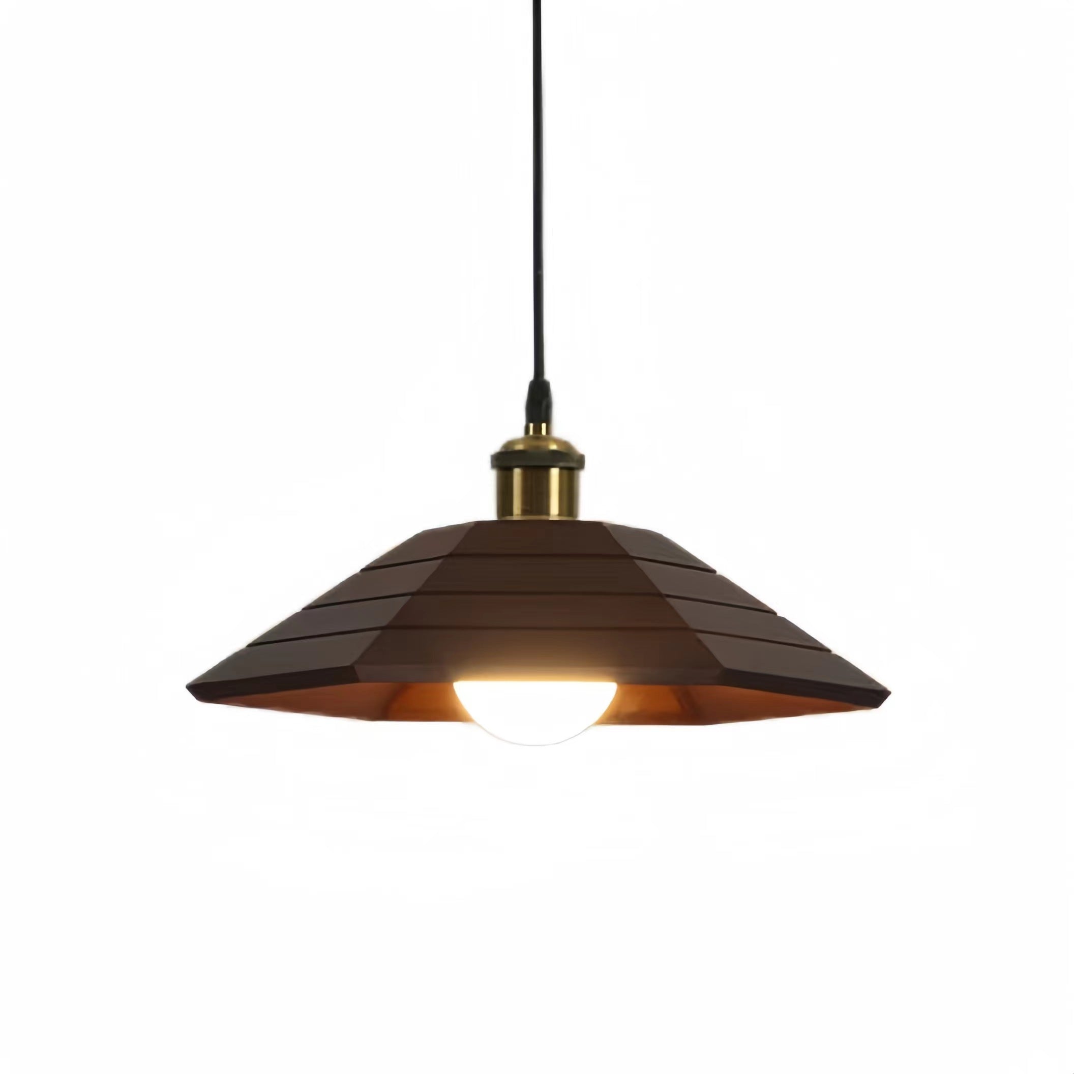 Simple Japanese Style Rustic Wooden Pendant Light