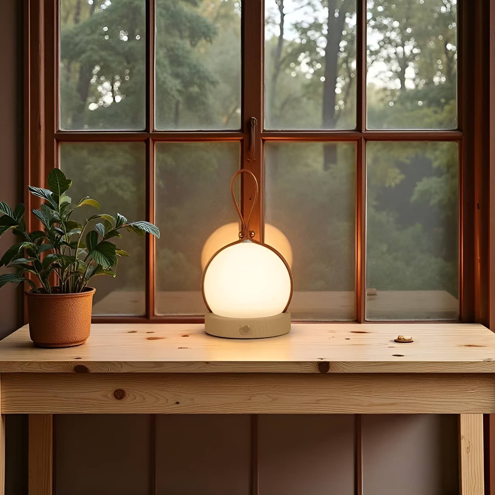 Small Lantern LED Rechargeable Table Lamp