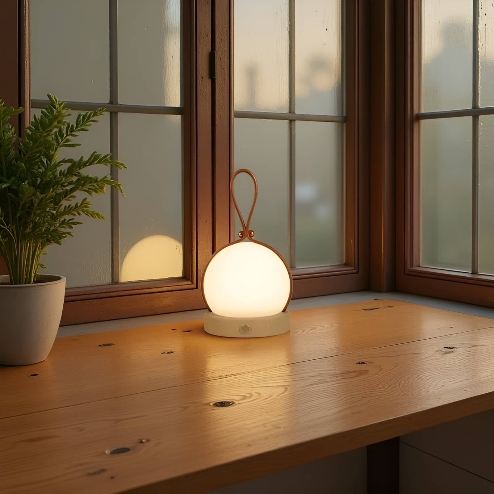 Small Lantern LED Rechargeable Table Lamp