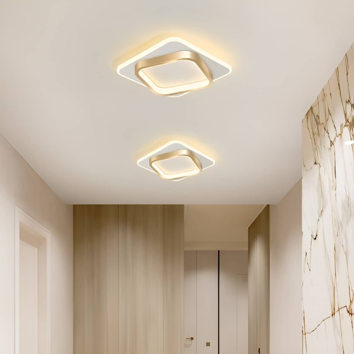 Small Geometric LED Modern Square Ceiling Light