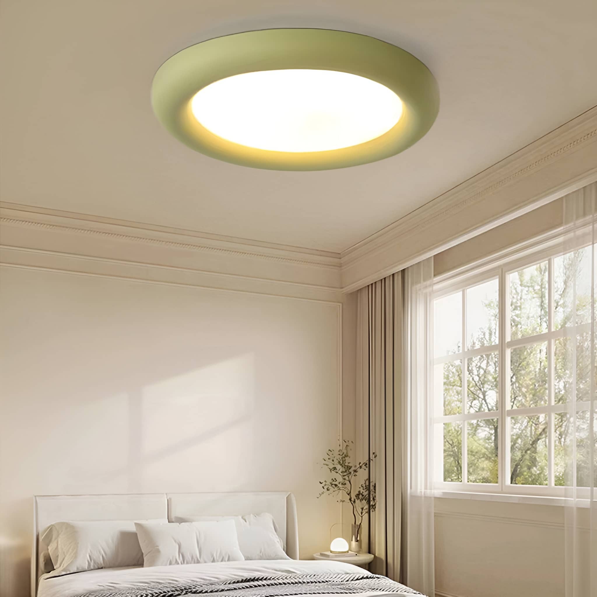 Smooth Cream Circular LED Ceiling Light