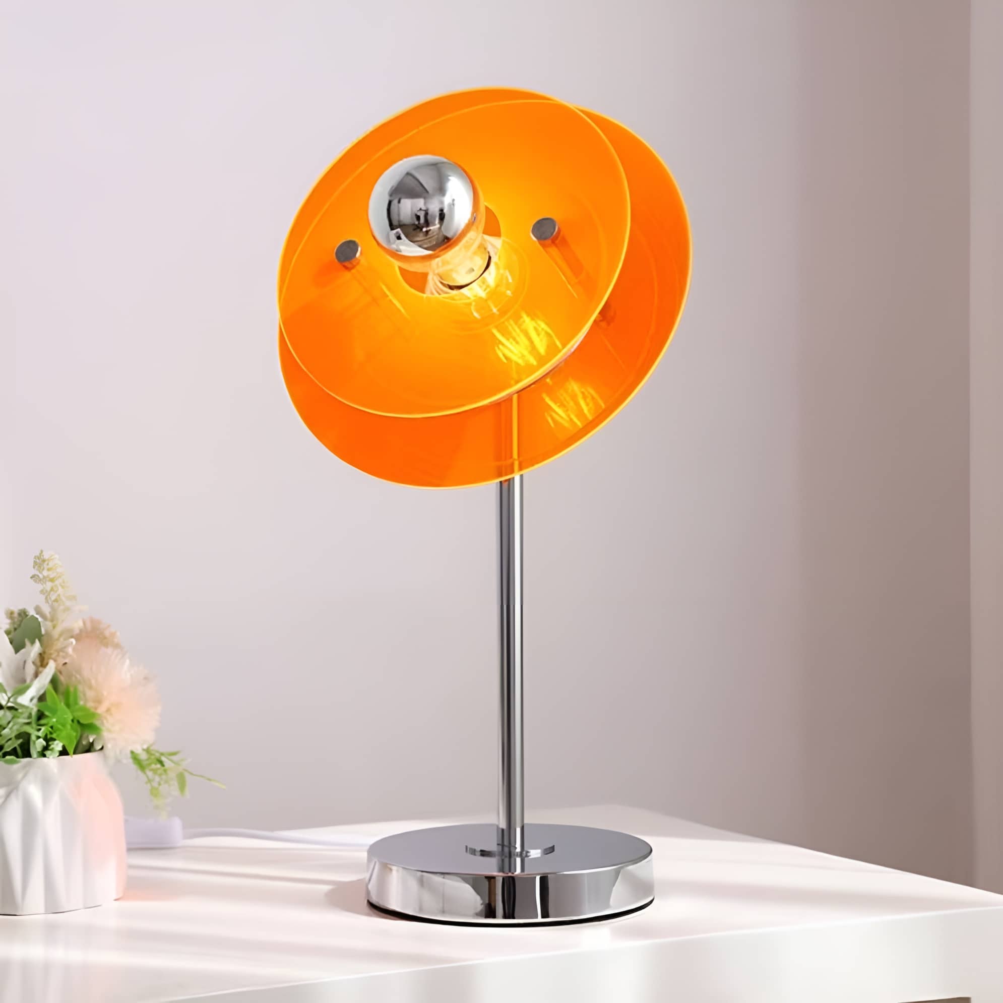 Space Age Ambient UFO Acrylic Table Lamp
