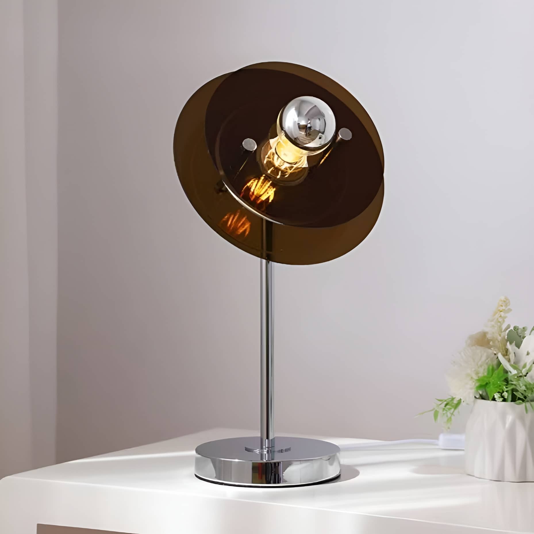 Space Age Ambient UFO Acrylic Table Lamp
