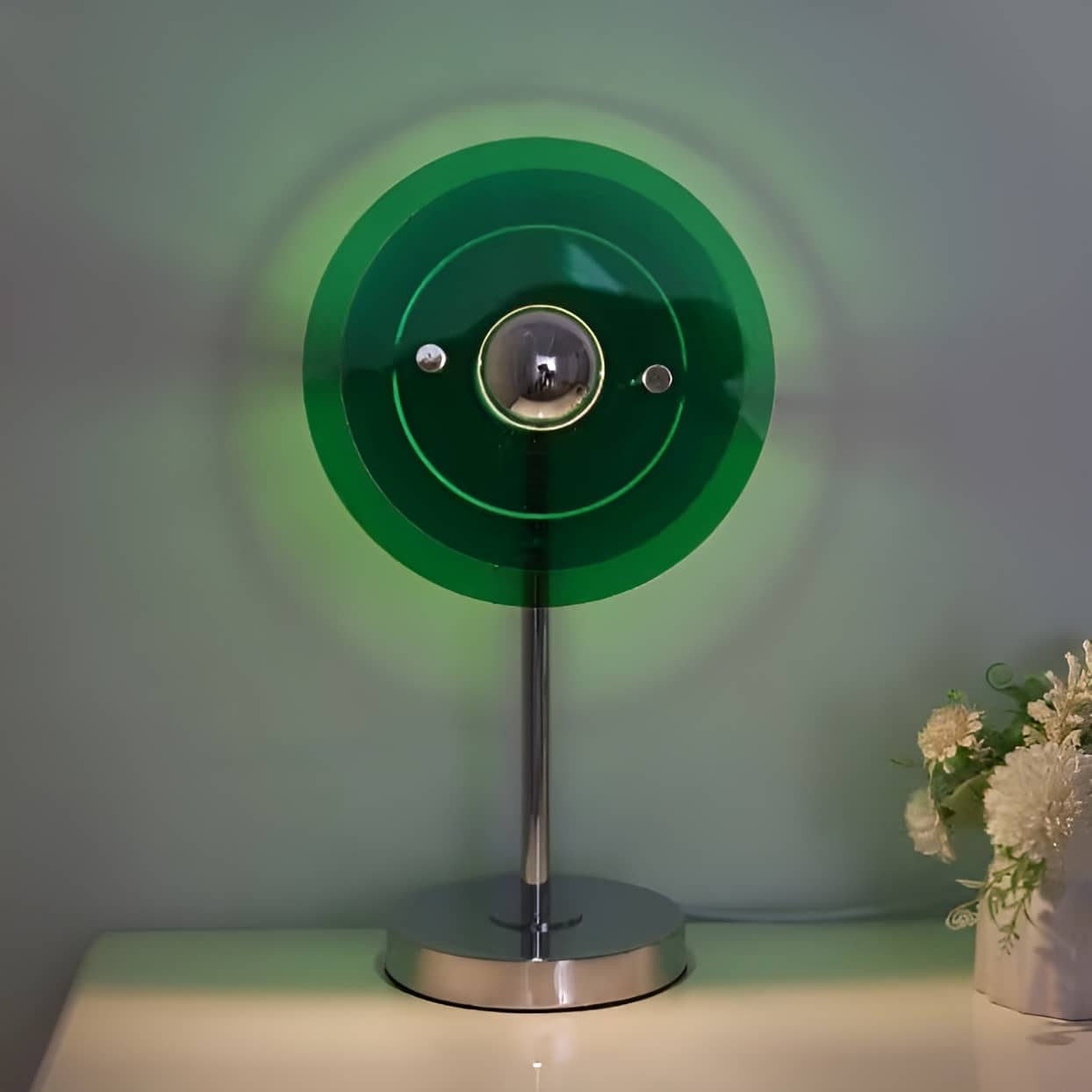 Space Age Ambient UFO Acrylic Table Lamp