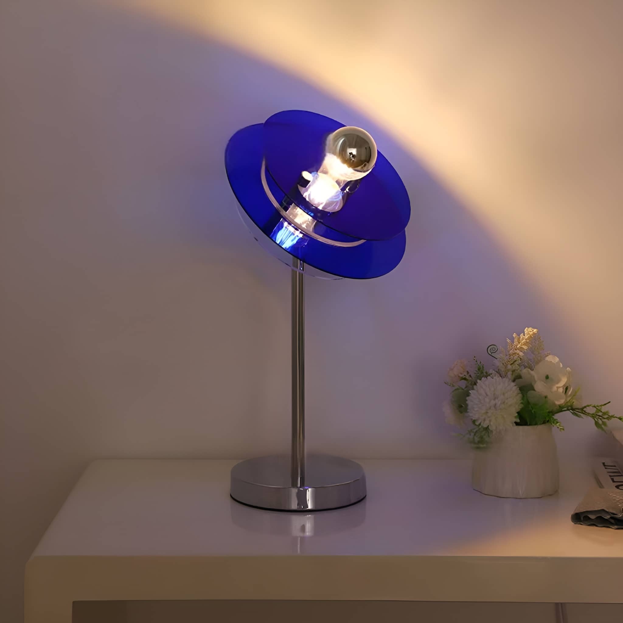 Space Age Ambient UFO Acrylic Table Lamp