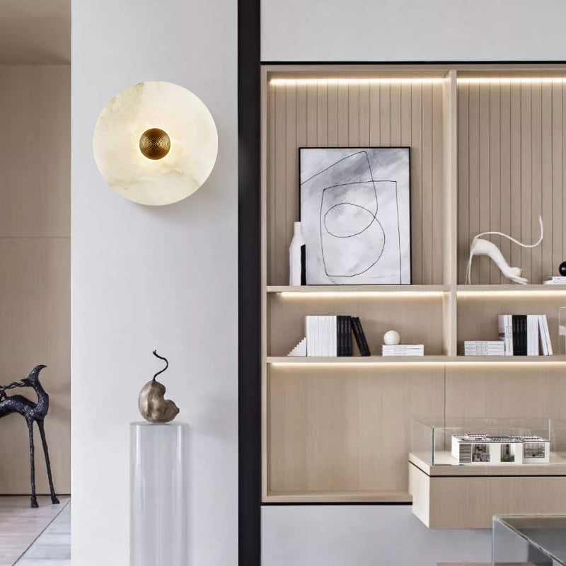 Marble Modern Minimalist Round Wall Light