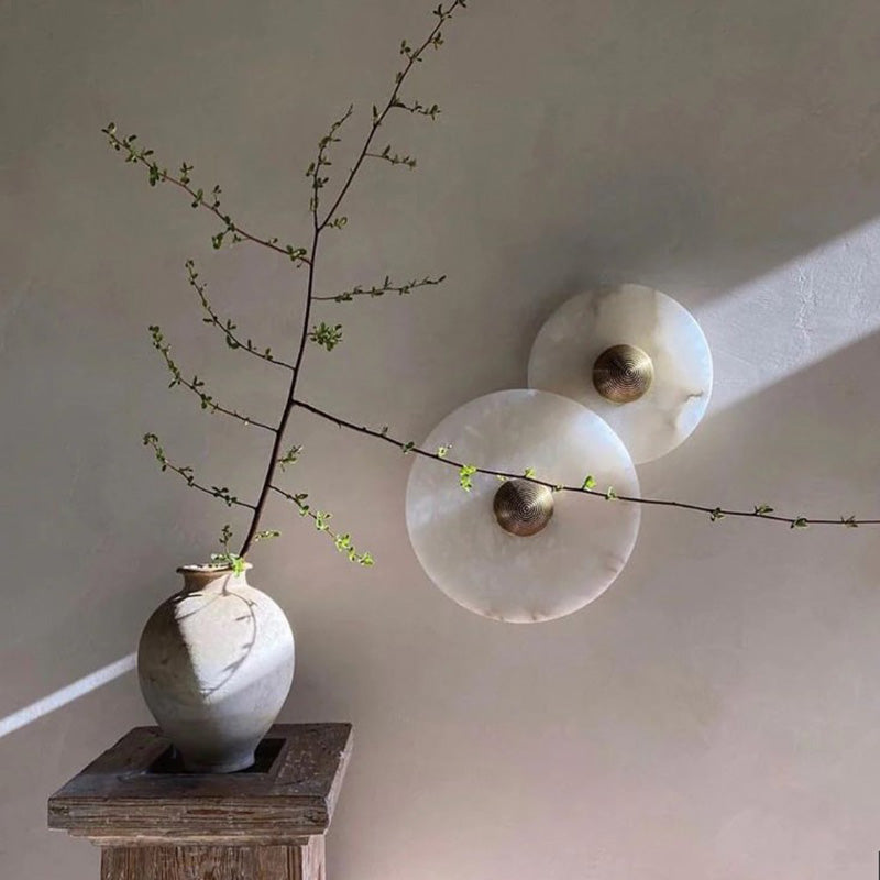 Marble Modern Minimalist Round Wall Light