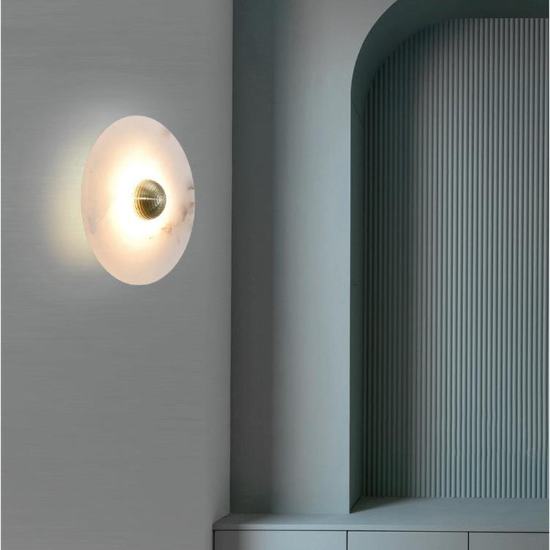 Marble Modern Minimalist Round Wall Light