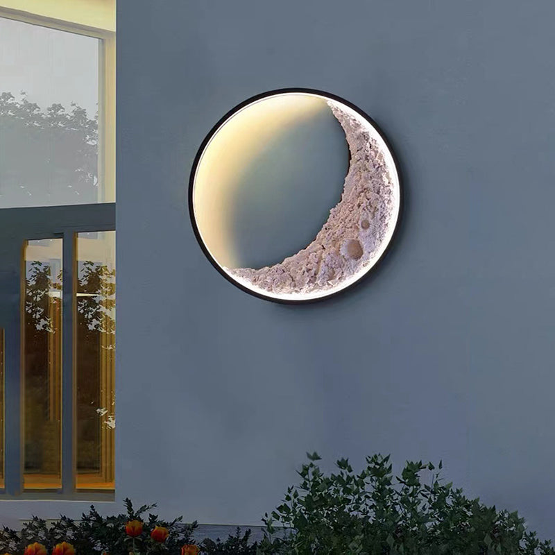 Creative 3D Resin Moon Shape Wall Light