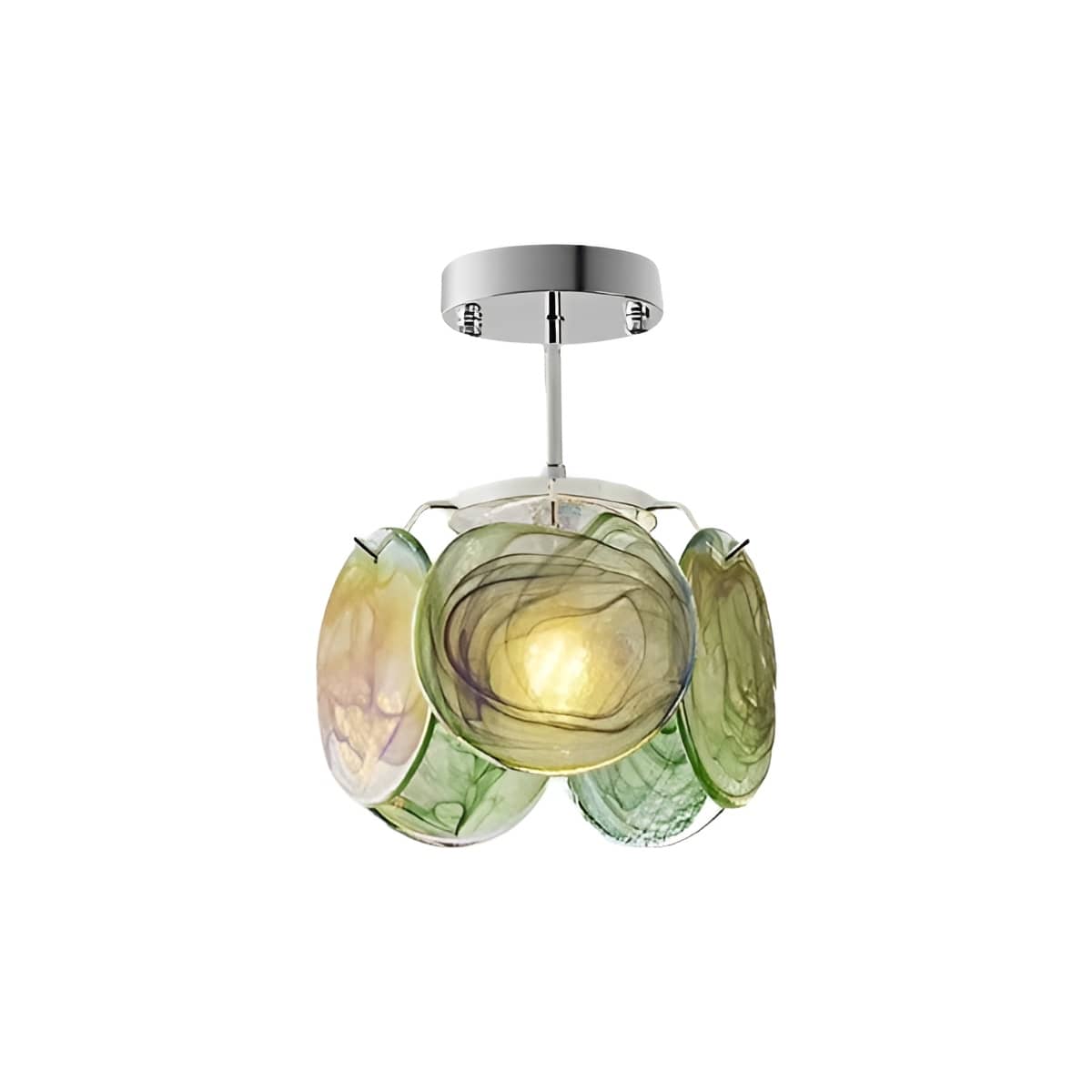 Murano Glass Petal Art Nouveau Ceiling Light