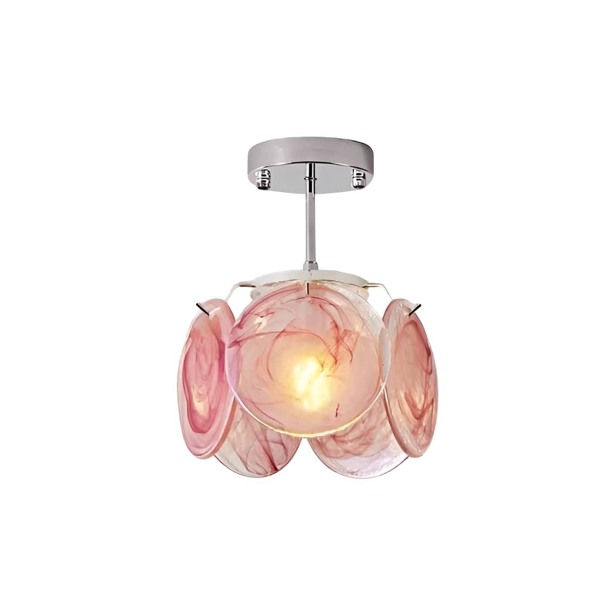 Murano Glass Petal Art Nouveau Ceiling Light