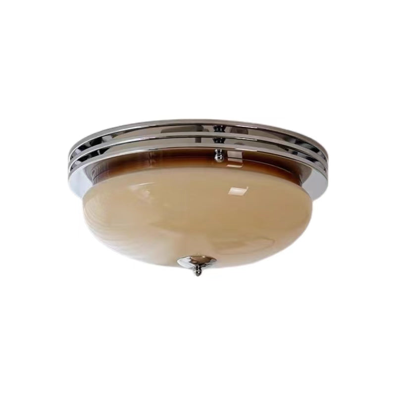 Classic Bauhaus Chrome Glass Ceiling Light