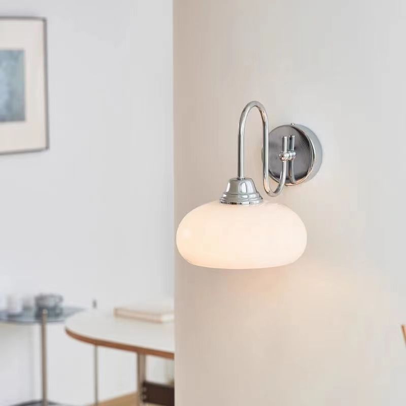 Vintage Bauhaus Glass Wall Light