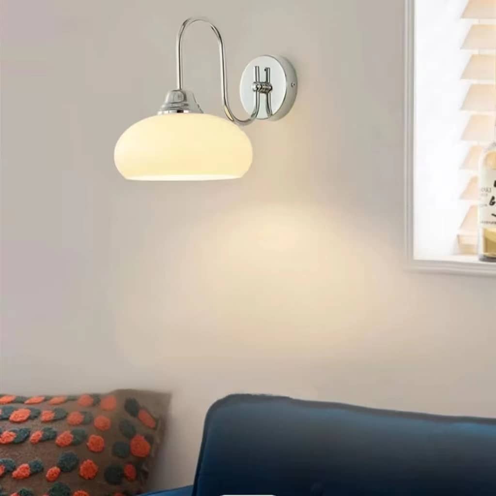 Vintage Bauhaus Glass Wall Light