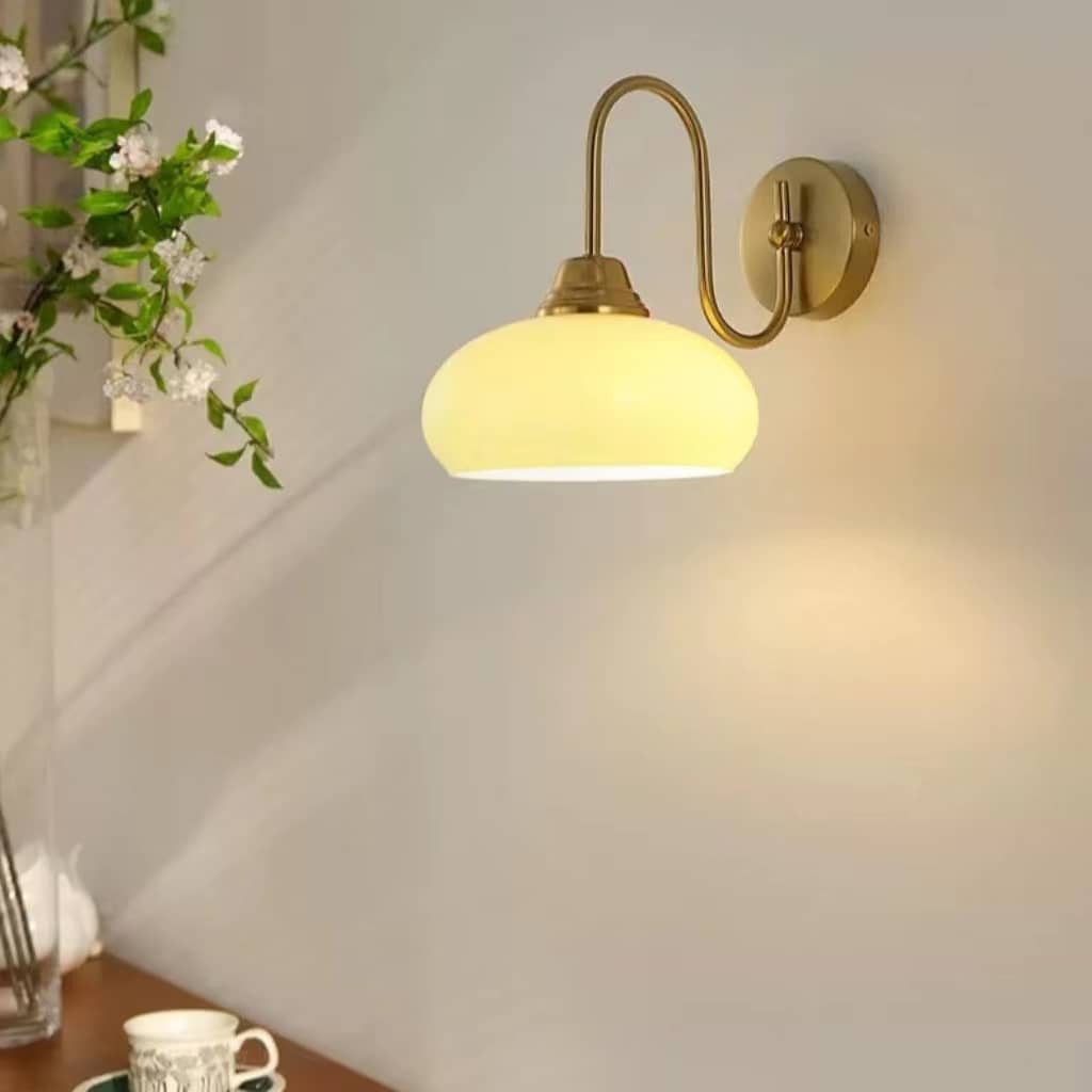 Vintage Bauhaus Glass Wall Light