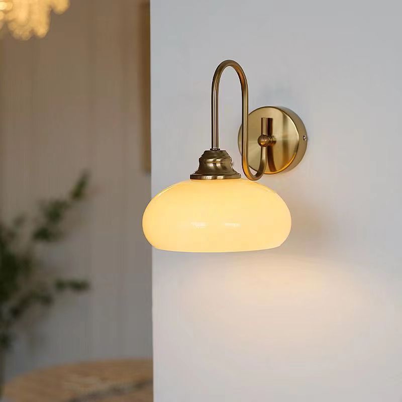 Vintage Bauhaus Glass Wall Light