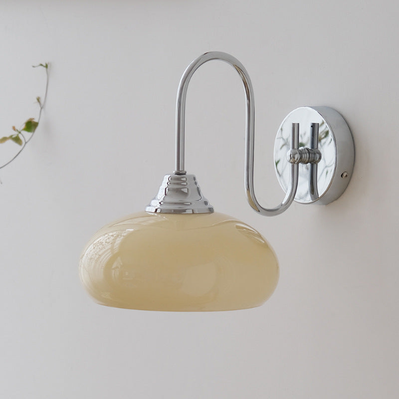 Vintage Bauhaus Glass Wall Light