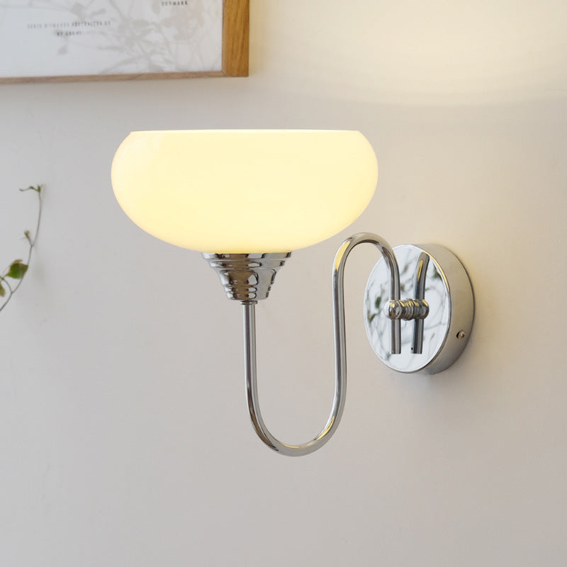 Vintage Bauhaus Glass Wall Light