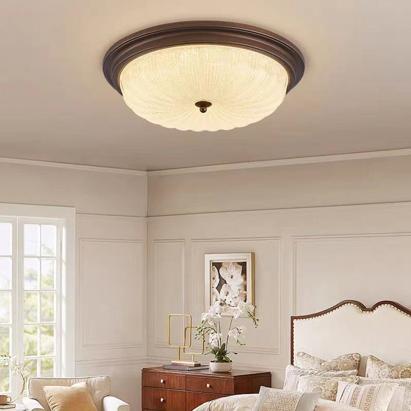 Vintage American Style Round Glass Ceiling Light