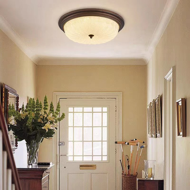 Vintage American Style Round Glass Ceiling Light