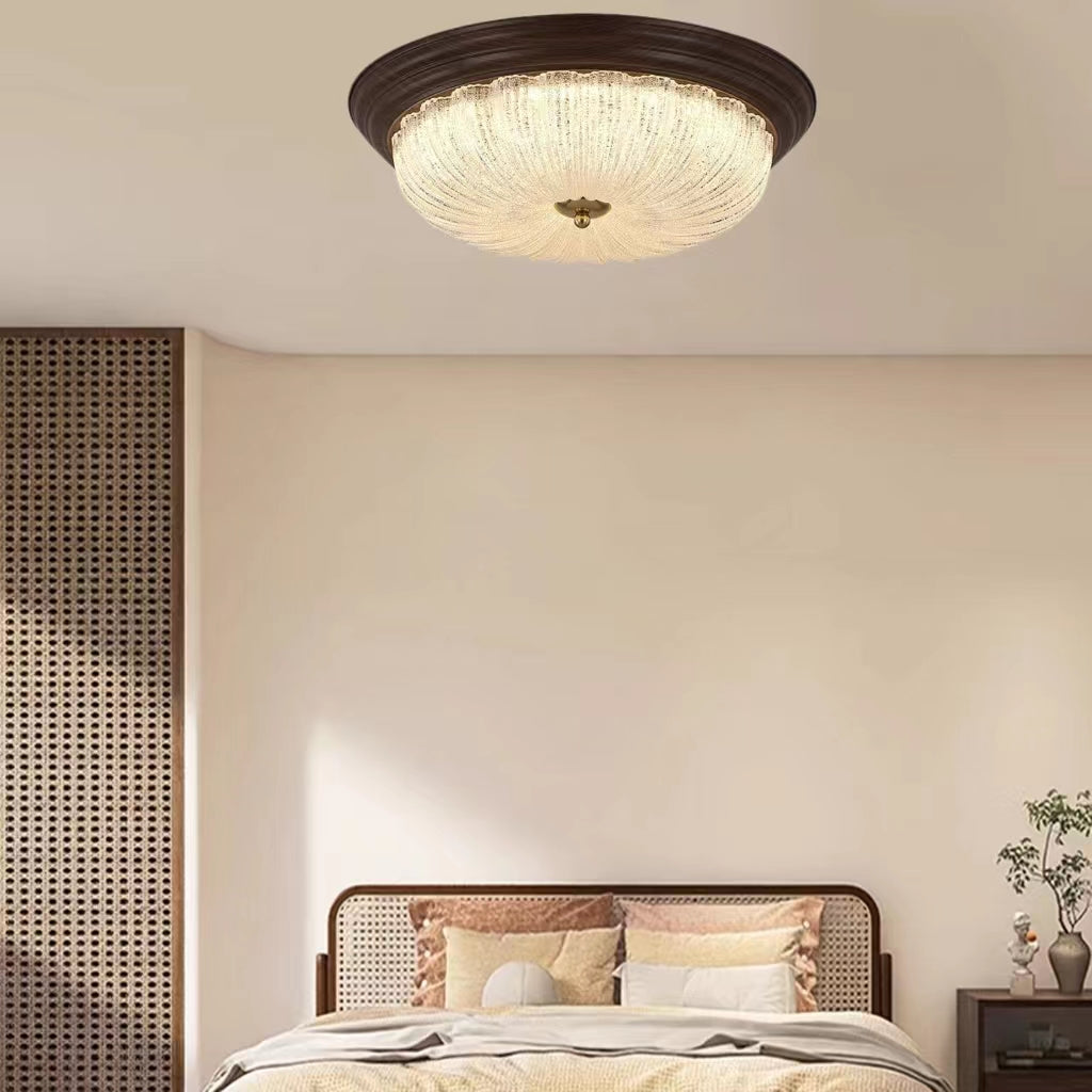 Vintage American Style Round Glass Ceiling Light