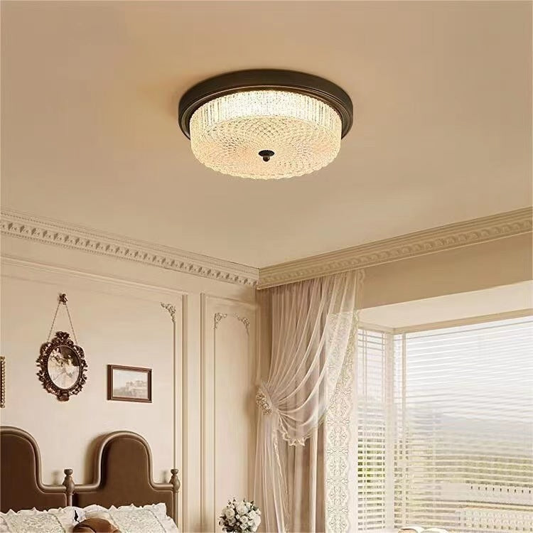 Vintage American Style Round Glass Ceiling Light