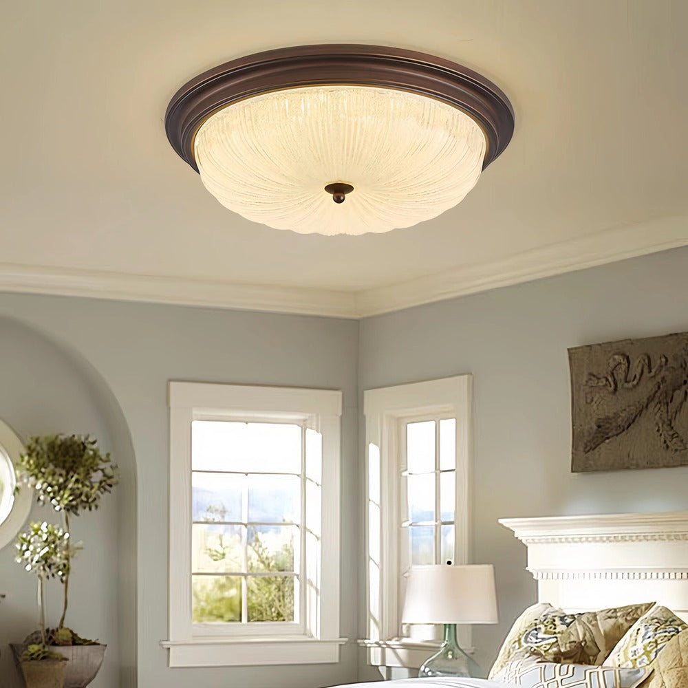 Vintage American Style Round Glass Ceiling Light