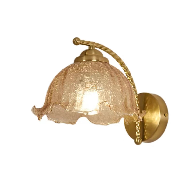Classic Gold Arm Flower Wall Light