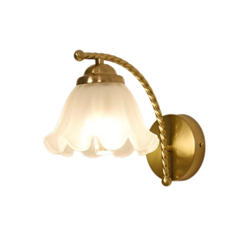 Classic Gold Arm Flower Wall Light