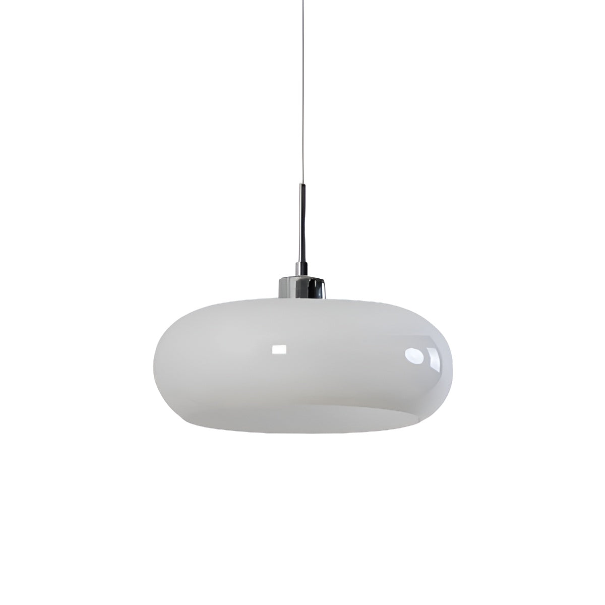 Bauhaus Vintage Round Glass Pendant Light over Dining Table