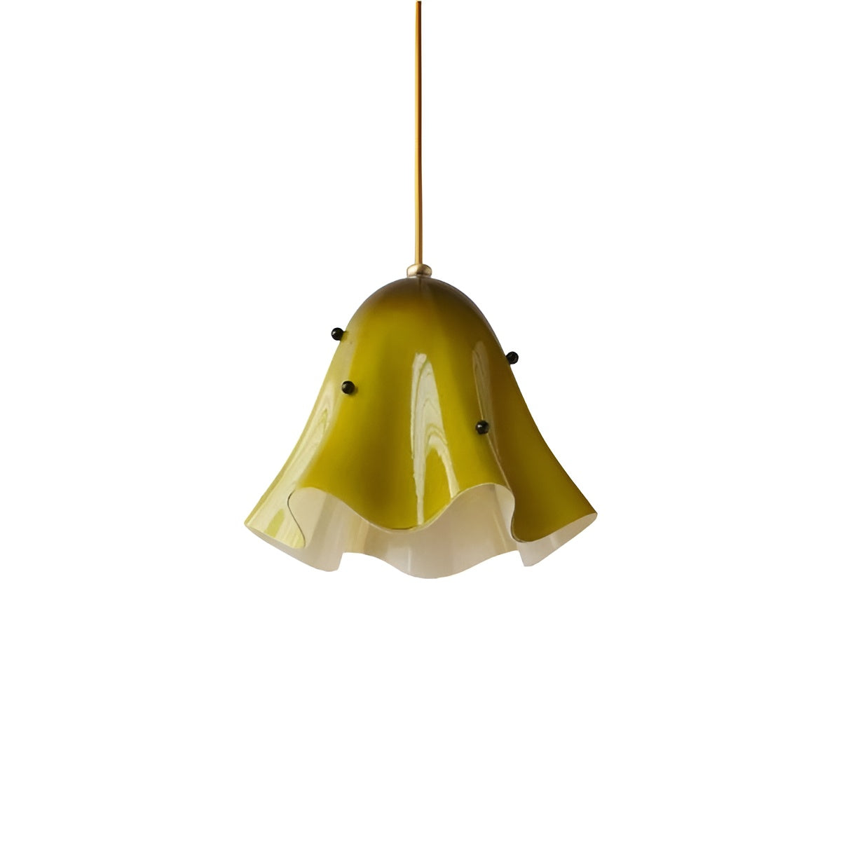 Vintage Flower Small Glass Pendant Light Over Dining Table