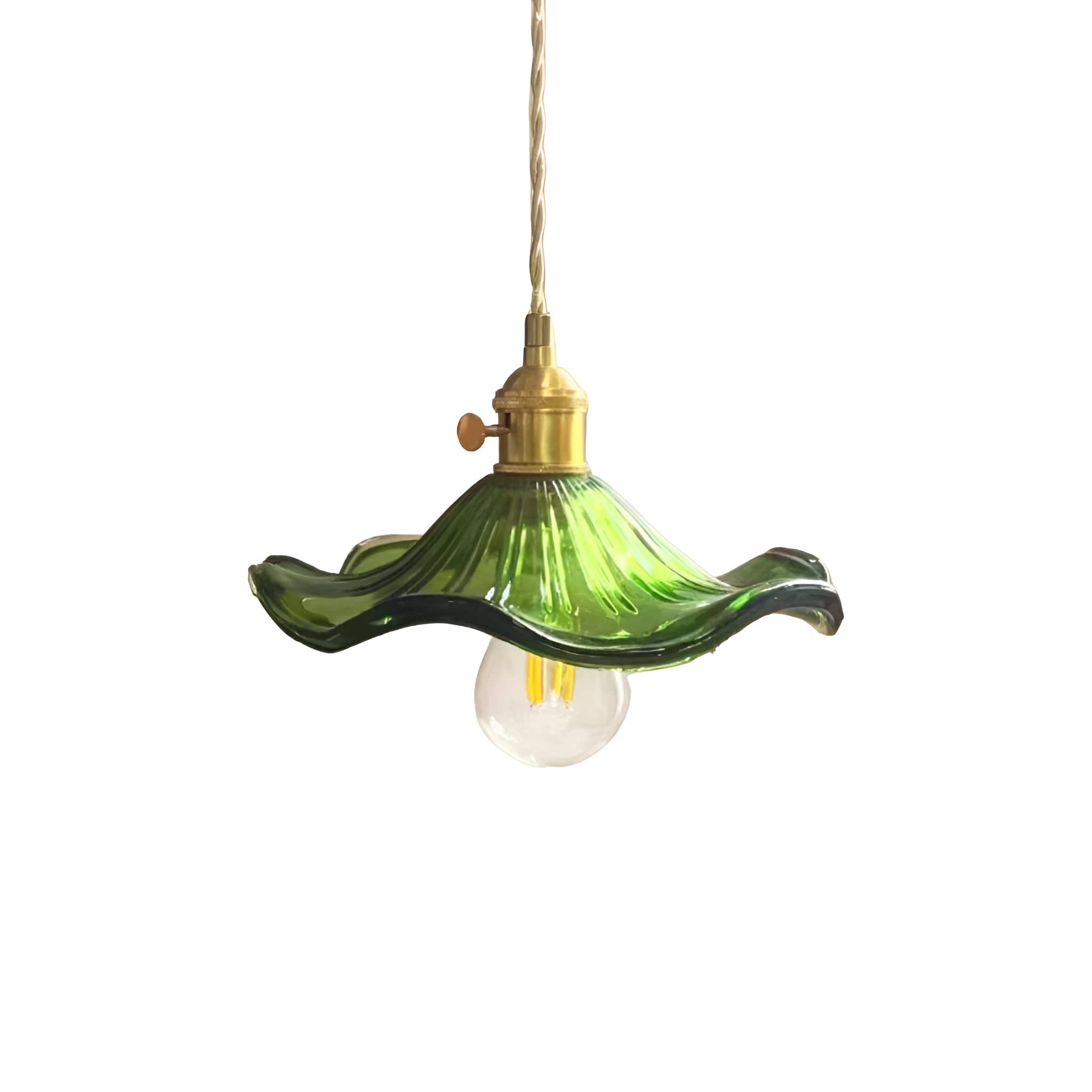 Hibiscus Flower Glass Vintage Style Pendant Light