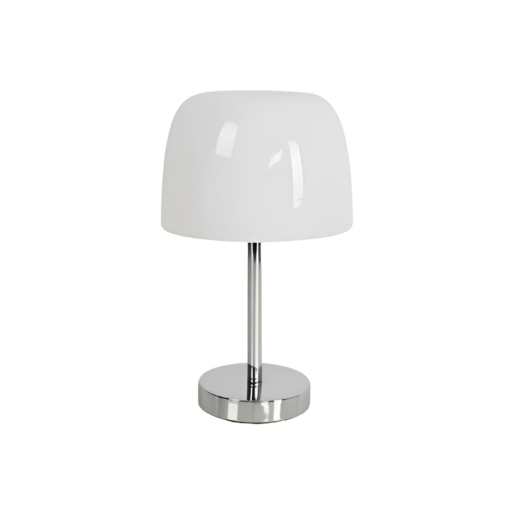 Bauhaus Dome Glass And Metal Bedside Lamp