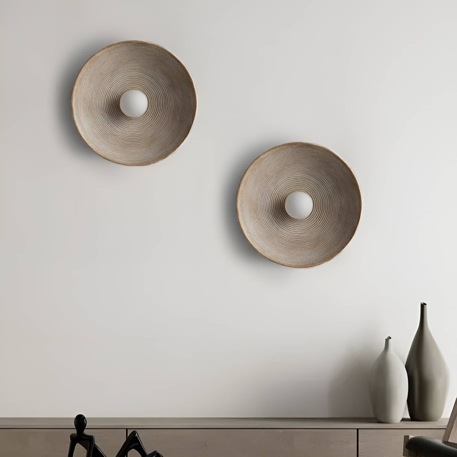 Vintage Swirl Resin Circular Wall Light