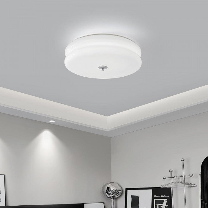 Vintage Bauhaus Cream Round Ceiling Light