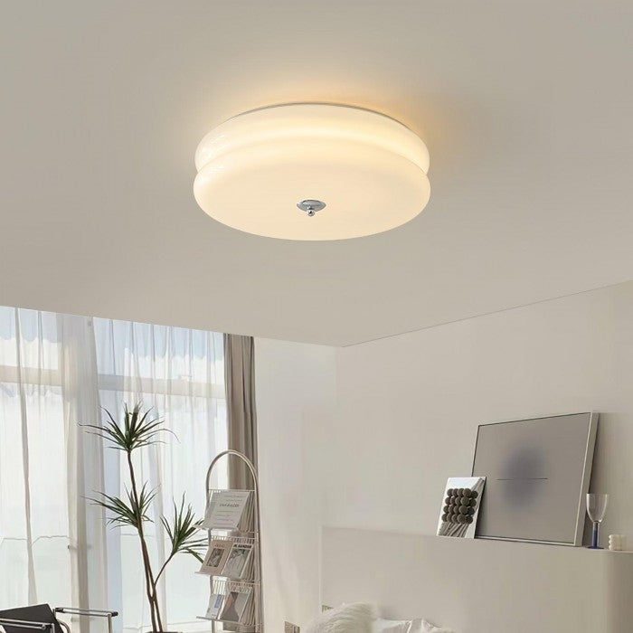 Vintage Bauhaus Cream Round Ceiling Light