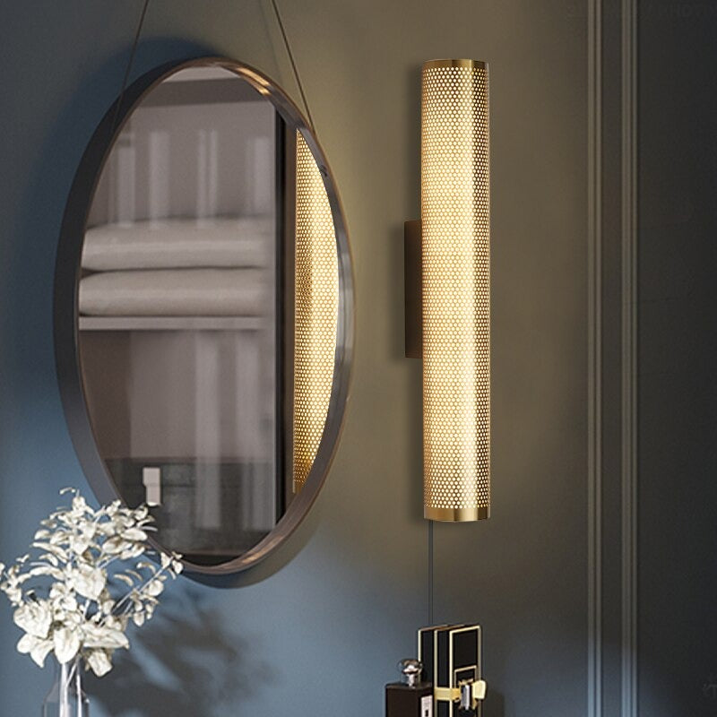 Vintage Brass Mesh Luxury Wall Light