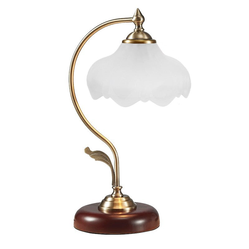 Antique Classic Glass Flower Table Lamp