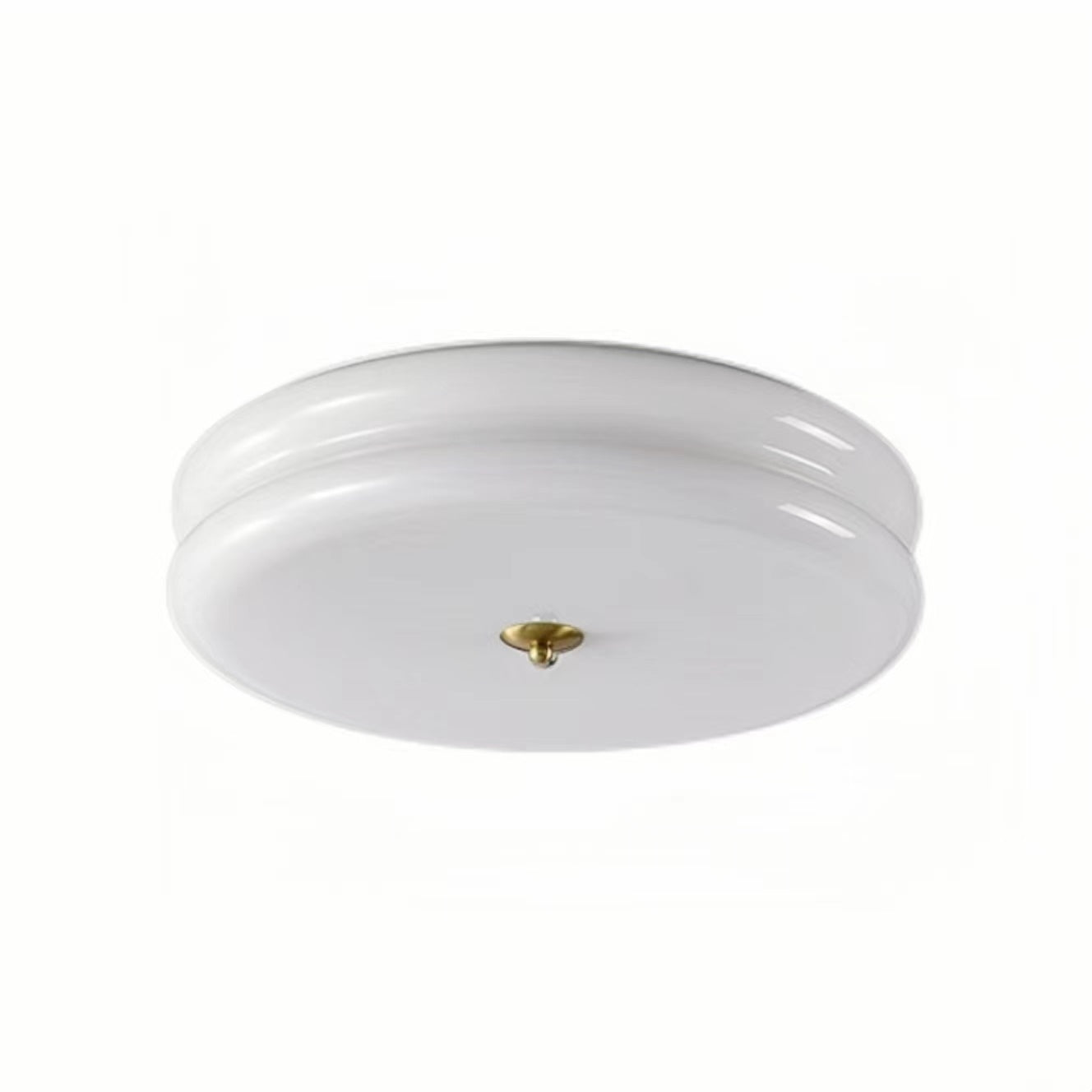 Vintage Bauhaus Cream Round Ceiling Light