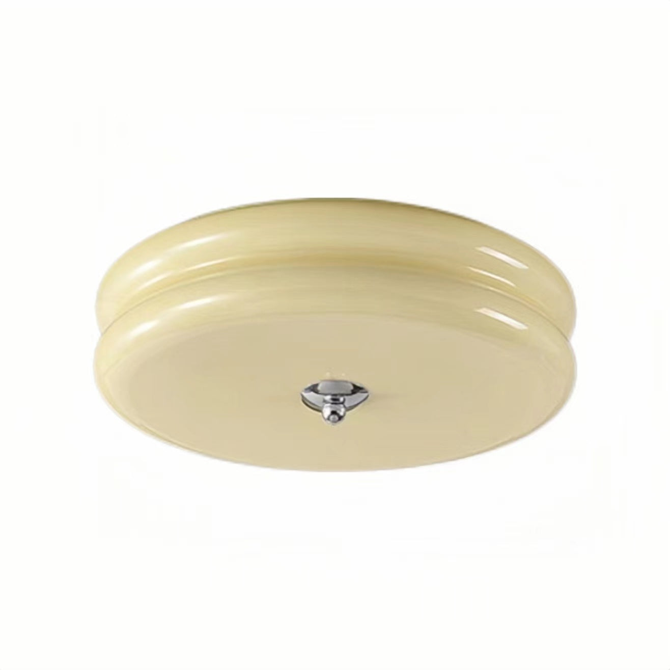 Vintage Bauhaus Cream Round Ceiling Light