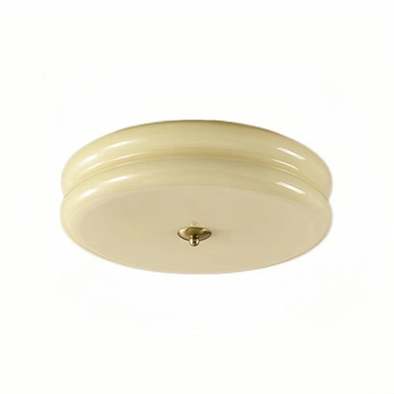 Vintage Bauhaus Cream Round Ceiling Light