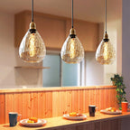 American Retro Glass Industrial Style Pendant Light