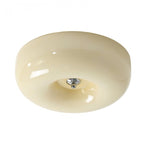 Modern Bauhaus Pudding LED Round Glass Ceiling Light